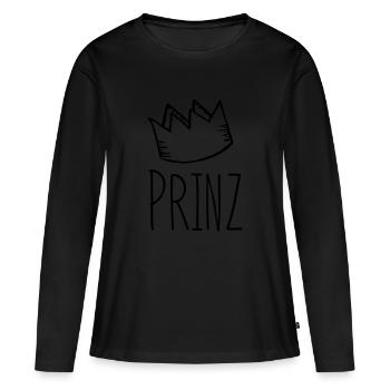 prince - T-shirt manches longues Premium bio Femme - noir - Devant - Julia (174cm)