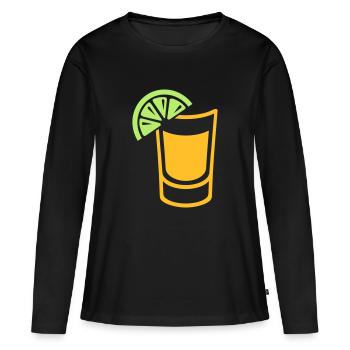 Tequila - T-shirt manches longues Premium bio Femme - noir - Devant - Julia (174cm)