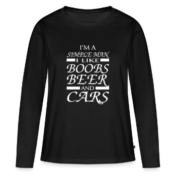 Voiture voiture - T-shirt manches longues Premium bio Femme - noir - Devant - Julia (174cm)