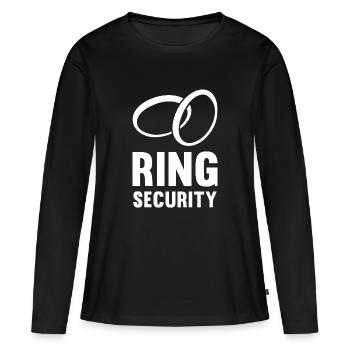 Ring Security Ringe - Frauen Premium Bio Langarmshirt - Schwarz - Vorne - Julia (174cm)