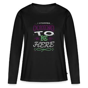 birthday present present idea computers father - Frauen Premium Bio Langarmshirt - Schwarz - Vorne - Julia (174cm)