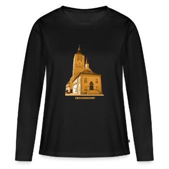 Hôtel de ville de Deggendorf Basse-Bavière Danube Isar - T-shirt manches longues Premium bio Femme - noir - Devant - Julia (174cm)