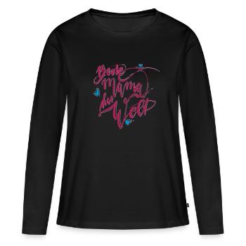 Beste Mama auf der Welt - Frauen Premium Bio Langarmshirt - Schwarz - Vorne - Julia (174cm)