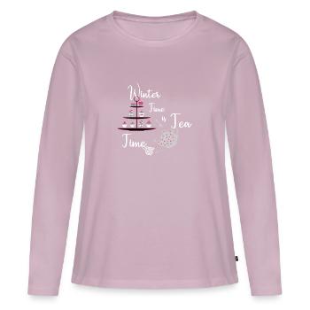 winter - Women's Premium Organic Long Sleeve Shirt - dusky pink - Front - Julia (174cm)