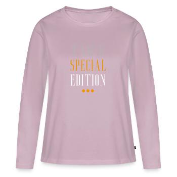 Special Edition - eine besondere Ausgabe - Frauen Premium Bio Langarmshirt - Altrosa - Vorne - Julia (174cm)