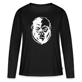 Gorilla Face Animal - Women's Premium Organic Long Sleeve Shirt - black - Front - Julia (174cm)