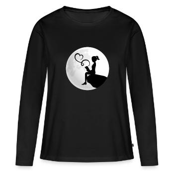 read novel reading lesson book primer ebook bibo - Women's Premium Organic Long Sleeve Shirt - black - Front - Julia (174cm)