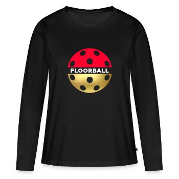 Floorball floorball ball Floorball player - Women's Premium Organic Long Sleeve Shirt - black - Front - Julia (174cm)