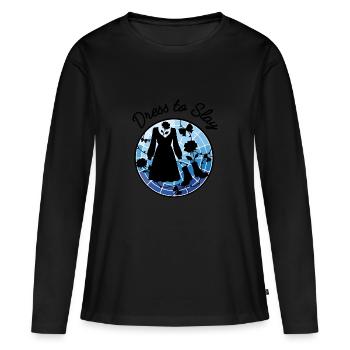 Dress to slay - Women's Premium Organic Long Sleeve Shirt - black - Front - Julia (174cm)