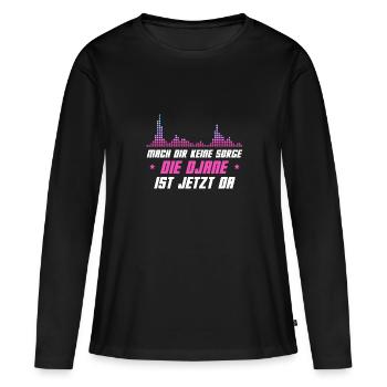 Discjockey Musikmixerin DJane Geschenk - Frauen Premium Bio Langarmshirt - Schwarz - Vorne - Julia (174cm)