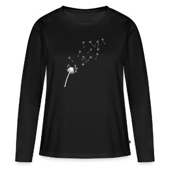pissenlit - T-shirt manches longues Premium bio Femme - noir - Devant - Julia (174cm)