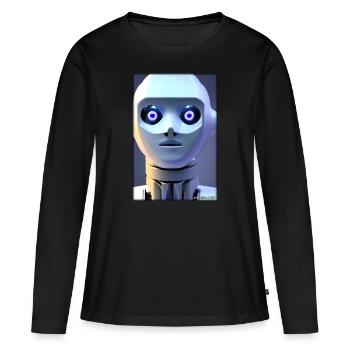 Roboter Zukunft Technik Wissenschaft Android - Frauen Premium Bio Langarmshirt - Schwarz - Vorne - Julia (174cm)