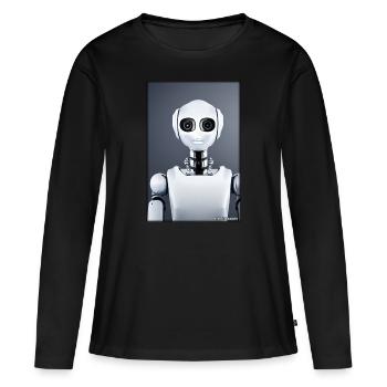 Roboter Zukunft Technik Wissenschaft Android - Frauen Premium Bio Langarmshirt - Schwarz - Vorne - Julia (174cm)