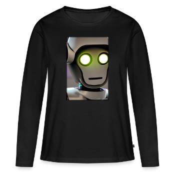Roboter Zukunft Technik Wissenschaft Android - Frauen Premium Bio Langarmshirt - Schwarz - Vorne - Julia (174cm)