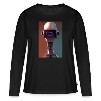 Roboter Zukunft Technik Wissenschaft Android - Frauen Premium Bio Langarmshirt - Schwarz - Vorne - Julia (174cm)