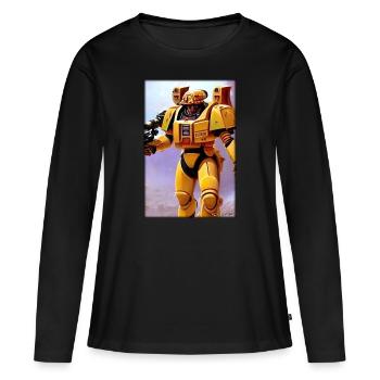 Kampfbot Robot Super Soldat Machine Guerrier - T-shirt manches longues Premium bio Femme - noir - Devant - Julia (174cm)