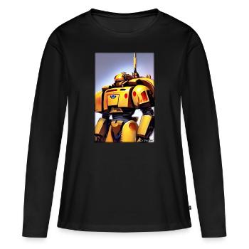 Kampfbot Roboter Supersoldat Maschine Krieger - Frauen Premium Bio Langarmshirt - Schwarz - Vorne - Julia (174cm)