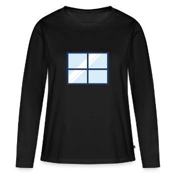 Window House Apartment - Women's Premium Organic Long Sleeve Shirt - black - Front - Julia (174cm)