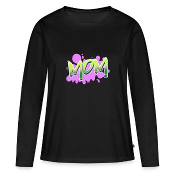 MOM 001 - gift - t-shirt - Women's Premium Organic Long Sleeve Shirt - black - Front - Julia (174cm)