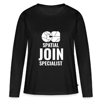 Spatial Join GIS Data Analyst Mapping Expert - Women's Premium Organic Long Sleeve Shirt - black - Front - Julia (174cm)