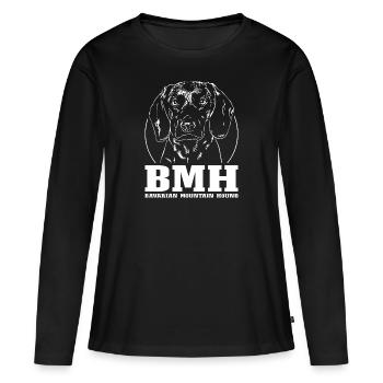 BAVARIAN MOUNTAIN HOUND Chiens de chasse Wilsigns - T-shirt manches longues Premium bio Femme - noir - Devant - Julia (174cm)