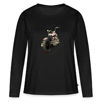 Chopper Spirit 2 - T-shirt manches longues Premium bio Femme - noir - Devant - Julia (174cm)