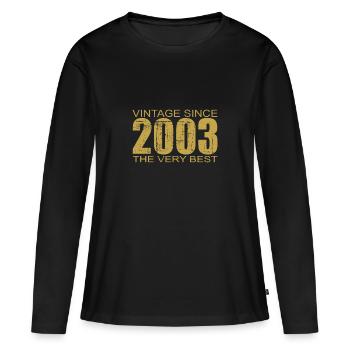 20th birthday Vintage since 2003 the very best - Women's Premium Organic Long Sleeve Shirt - black - Front - Julia (174cm)