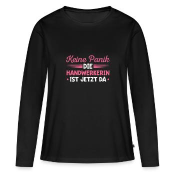 Handwerk Meisterin Handwerkerin - Frauen Premium Bio Langarmshirt - Schwarz - Vorne - Julia (174cm)