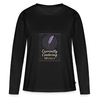 Gratitude Practice Journal Lover Emotional - Women's Premium Organic Long Sleeve Shirt - black - Front - Julia (174cm)