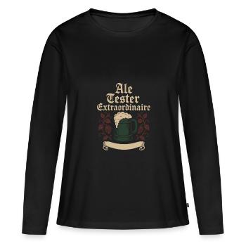 Taverne médiévale Foire de la Renaissance - T-shirt manches longues Premium bio Femme - noir - Devant - Julia (174cm)