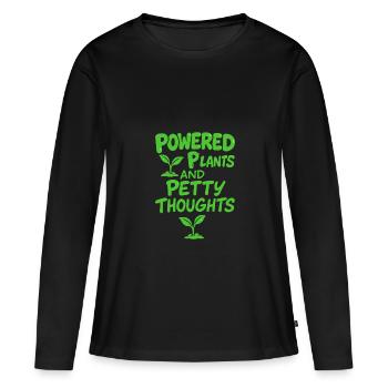 Végétalien Punk Rebelle Végétalien Végétalien Anarchiste Végétalien - T-shirt manches longues Premium bio Femme - noir - Devant - Julia (174cm)