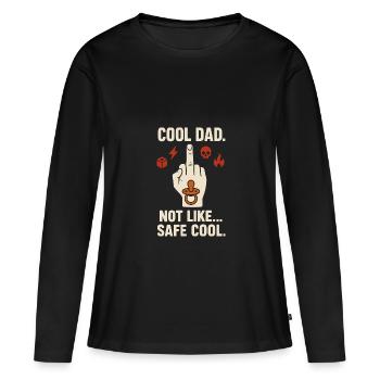 Punk Dad Alternatif Paternité Rebelle - T-shirt manches longues Premium bio Femme - noir - Devant - Julia (174cm)