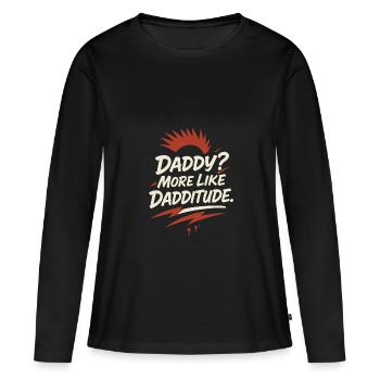 Punk Dad Alternatif Paternité Rebelle - T-shirt manches longues Premium bio Femme - noir - Devant - Julia (174cm)