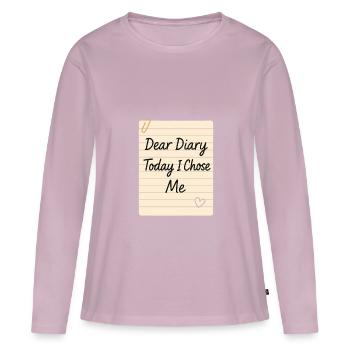 Gratitude Practice Journal Lover Emotional - Women's Premium Organic Long Sleeve Shirt - dusky pink - Front - Julia (174cm)
