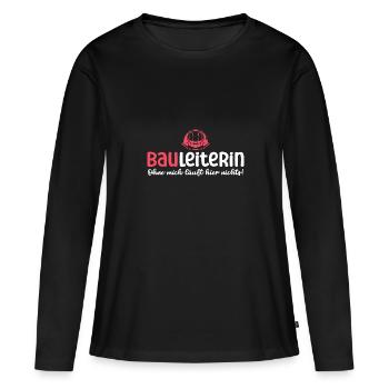 Bauleitung Bauaufsicht Bauherrin Bauleiterin - Frauen Premium Bio Langarmshirt - Schwarz - Vorne - Julia (174cm)