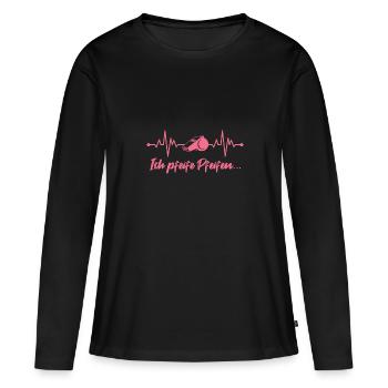 Schiri Ich pfeife Pfeifen Schiedsrichterin - Frauen Premium Bio Langarmshirt - Schwarz - Vorne - Julia (174cm)