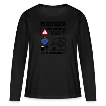 Bricklayer - Women's Premium Organic Long Sleeve Shirt - black - Front - Julia (174cm)