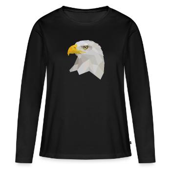 bald eagle - Women's Premium Organic Long Sleeve Shirt - black - Front - Julia (174cm)
