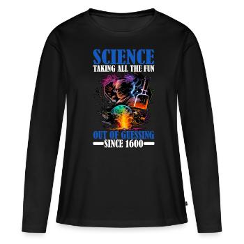 Science, enlever tout le plaisir de deviner 14 - T-shirt manches longues Premium bio Femme - noir - Devant - Julia (174cm)