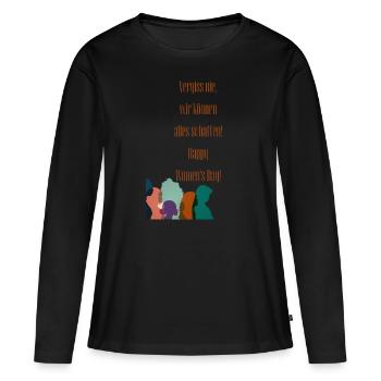 Women's Power - Women's Premium Organic Long Sleeve Shirt - black - Front - Julia (174cm)