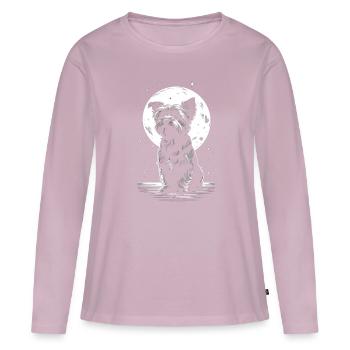 Yorkshire Terrier - Frauen Premium Bio Langarmshirt - Altrosa - Vorne - Julia (174cm)
