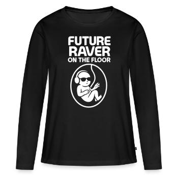 Future Raver - Frauen Premium Bio Langarmshirt - Schwarz - Vorne - Julia (174cm)