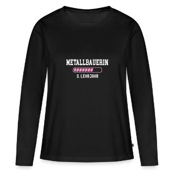 Metallbauerin Ausbildung 3 Lehrjahr drittes Jahr - Frauen Premium Bio Langarmshirt - Schwarz - Vorne - Julia (174cm)