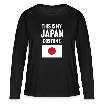 C’est mon costume japonais - T-shirt manches longues Premium bio Femme - noir - Devant - Julia (174cm)