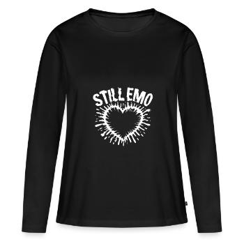 Toujours emo ! Esthétique alternative gothique emo - T-shirt manches longues Premium bio Femme - noir - Devant - Julia (174cm)