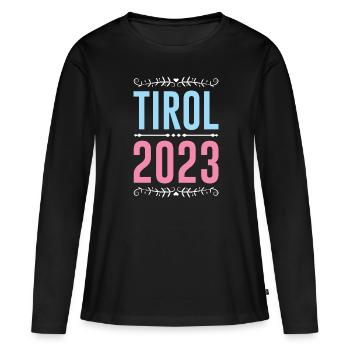 Tyrol 2023 - T-shirt manches longues Premium bio Femme - noir - Devant - Julia (174cm)