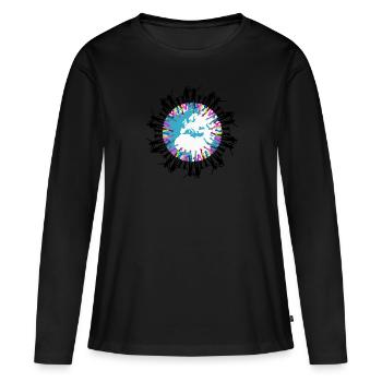 Environmental protection Climate protection - Women's Premium Organic Long Sleeve Shirt - black - Front - Julia (174cm)