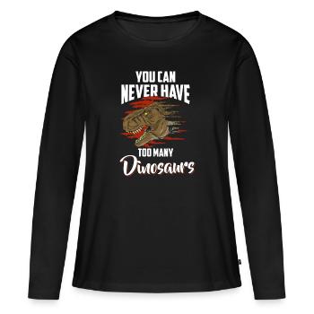 Urzeit Triceratops Fleischfresser Archäologie - Frauen Premium Bio Langarmshirt - Schwarz - Vorne - Julia (174cm)