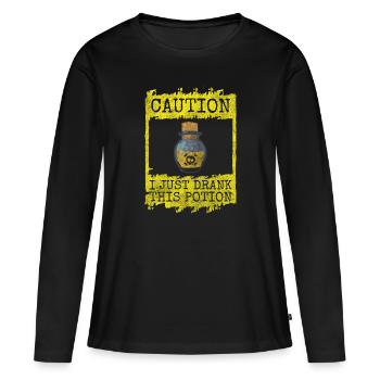 Alchemie Kräuter Forschung - Frauen Premium Bio Langarmshirt - Schwarz - Vorne - Julia (174cm)