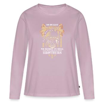 War Veteran Demonstration - Women's Premium Organic Long Sleeve Shirt - dusky pink - Front - Julia (174cm)